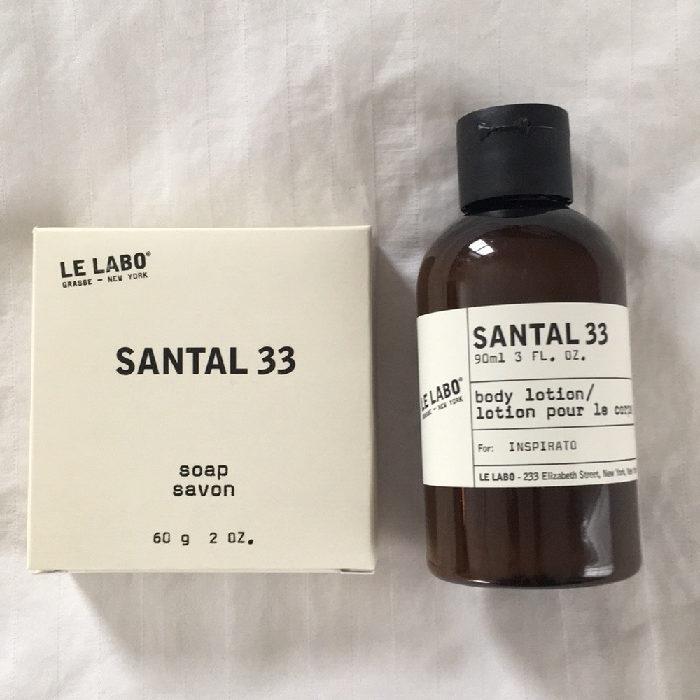 Le labo Santal 33 soap and lotion set